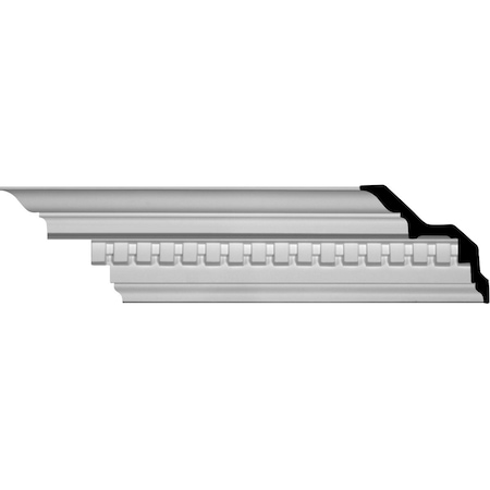 Ekena Millwork SAMPLE - 5"H x 5"P x 7 1/8"F x 12"L Dentil Crown Moulding SAMPLE-MLD05X05X07DE